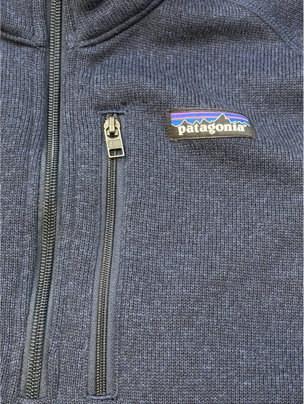 Patagonia Better Sweater 1/4 Zip Fleece Pullover Navy Blue Men’s Small 25523